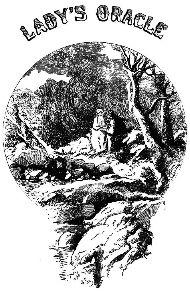 An illustration from The lady's oracle : an elegant pastime for social parties and the family circle, 1860, leaf 10