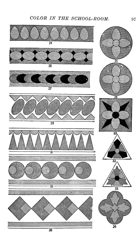 An illustration from Color in the school-room : a manual for teachers, 1890, leaf 102
