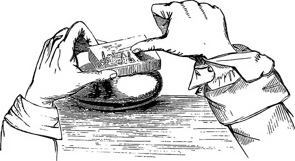An illustration from A manual of instruction in the art of wood engraving. With a description of the necessary tools and apparatus, and concise directions for their use; explanation of the terms used, and the methods employed for producing the various classes of wood engravings, 1867, leaf 26