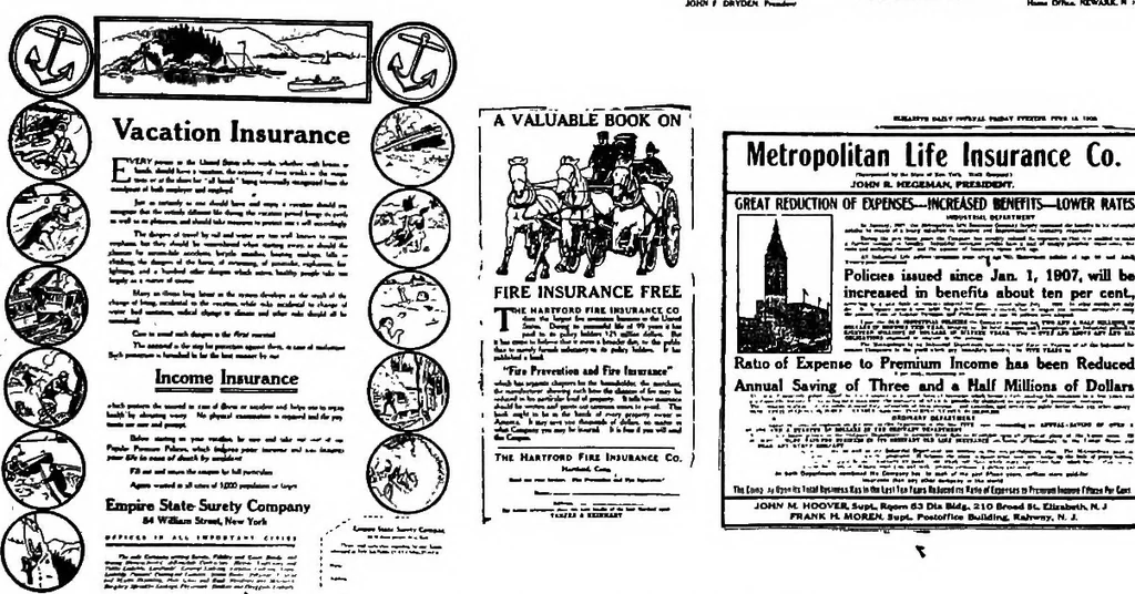 An illustration from Pushing your business : a textbook of advertising; giving practical advice on advertising for banks, trust companies, safe deposit companies, investment brokers, real estate dealers, insurance agents and all interested in promoting their business by judicious advertising, 1911, leaf 178