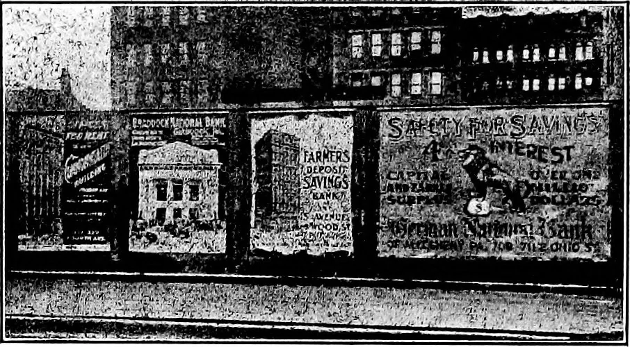 An illustration from Pushing your business : a textbook of advertising; giving practical advice on advertising for banks, trust companies, safe deposit companies, investment brokers, real estate dealers, insurance agents and all interested in promoting their business by judicious advertising, 1911, leaf 39