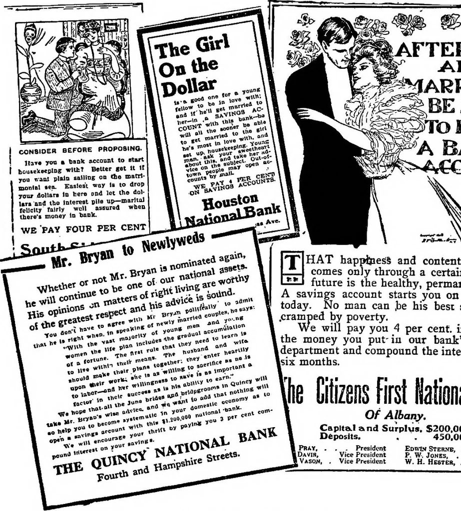 An illustration from Pushing your business : a textbook of advertising; giving practical advice on advertising for banks, trust companies, safe deposit companies, investment brokers, real estate dealers, insurance agents and all interested in promoting their business by judicious advertising, 1911, leaf 46