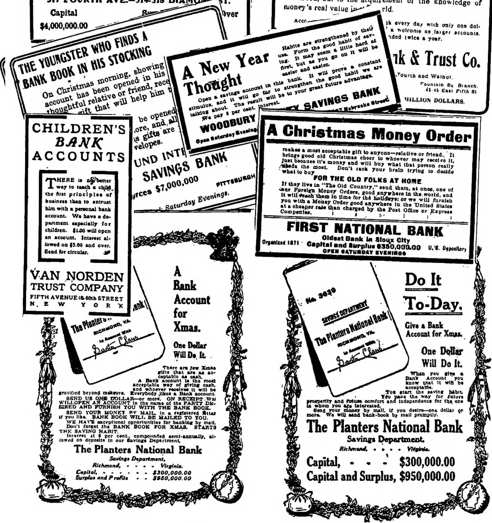 An illustration from Pushing your business : a textbook of advertising; giving practical advice on advertising for banks, trust companies, safe deposit companies, investment brokers, real estate dealers, insurance agents and all interested in promoting their business by judicious advertising, 1911, leaf 94