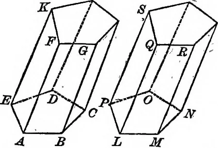 An illustration from The normal elementary geometry : embracing a brief treatise on mensuration and trigonometry : designed for academies, seminaries, high schools, normal schools, and advanced classes in common schools, 1884, leaf 126