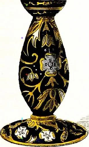 An illustration from A guide to the knowledge of pottery, porcelain, and other objects of vertu : comprising an illustrated catalogue of the Bernal collection of works of art, with the prices at which they were sold by auction, and the names of the present possessors. To which are added an introductory essay on pottery and porcelain, and an engraved list of marks and monograms, 1862, leaf 185
