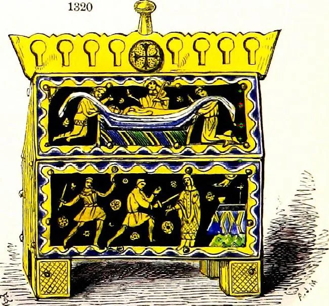 An illustration from A guide to the knowledge of pottery, porcelain, and other objects of vertu : comprising an illustrated catalogue of the Bernal collection of works of art, with the prices at which they were sold by auction, and the names of the present possessors. To which are added an introductory essay on pottery and porcelain, and an engraved list of marks and monograms, 1862, leaf 186