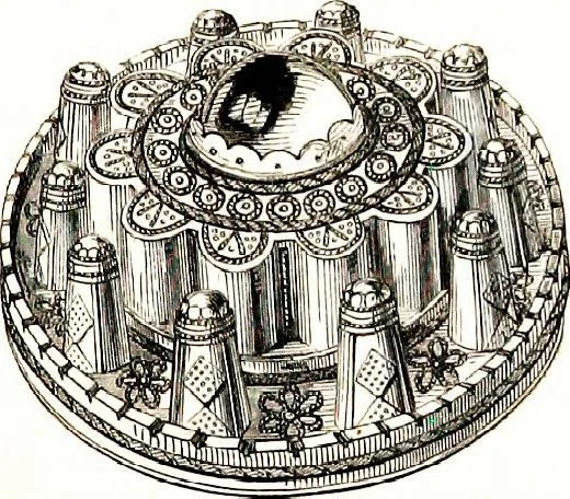 An illustration from A guide to the knowledge of pottery, porcelain, and other objects of vertu : comprising an illustrated catalogue of the Bernal collection of works of art, with the prices at which they were sold by auction, and the names of the present possessors. To which are added an introductory essay on pottery and porcelain, and an engraved list of marks and monograms, 1862, leaf 431