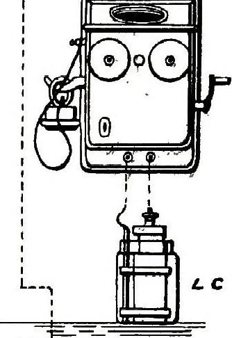 An illustration from Telephones, their construction and fitting; a practical treatise on the fitting-up and maintenance of telephones and the auxiliary apparatus, 1892, leaf 212