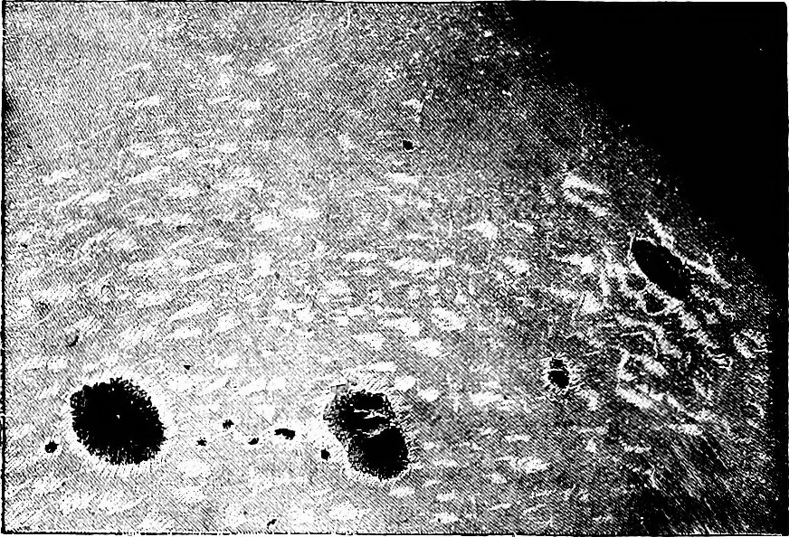 An illustration from The heavens above: a popular handbook of astronomy, 1882, leaf 197
