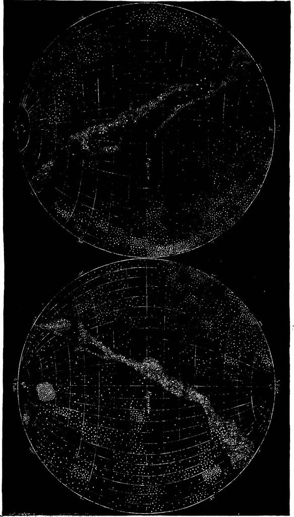 An illustration from The heavens above: a popular handbook of astronomy, 1882, leaf 354