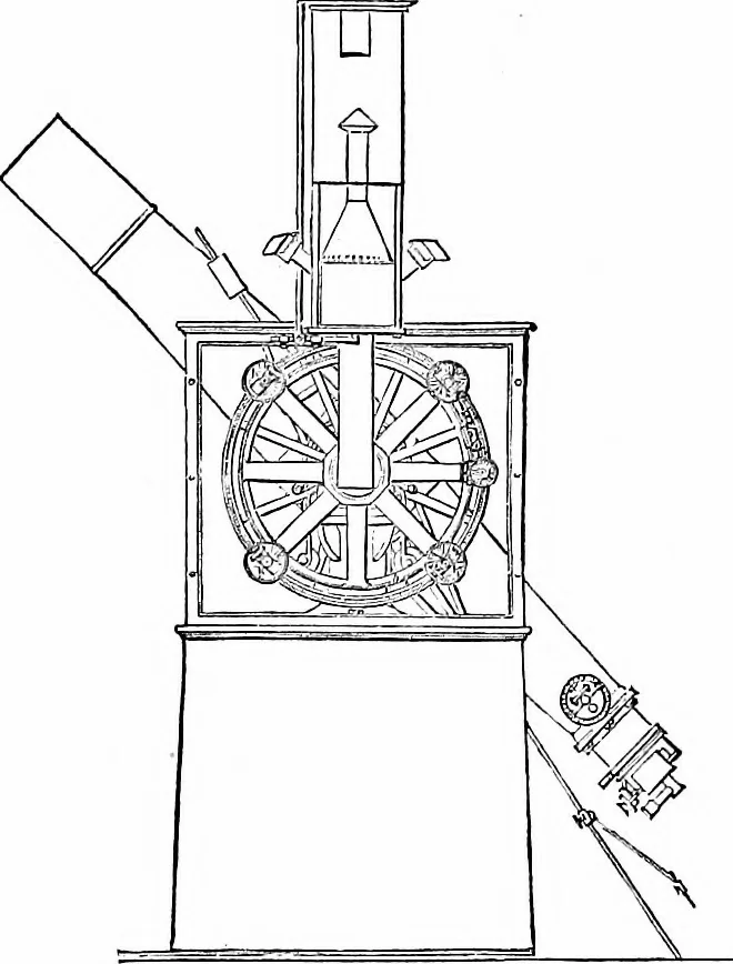 An illustration from The heavens above: a popular handbook of astronomy, 1882, leaf 36