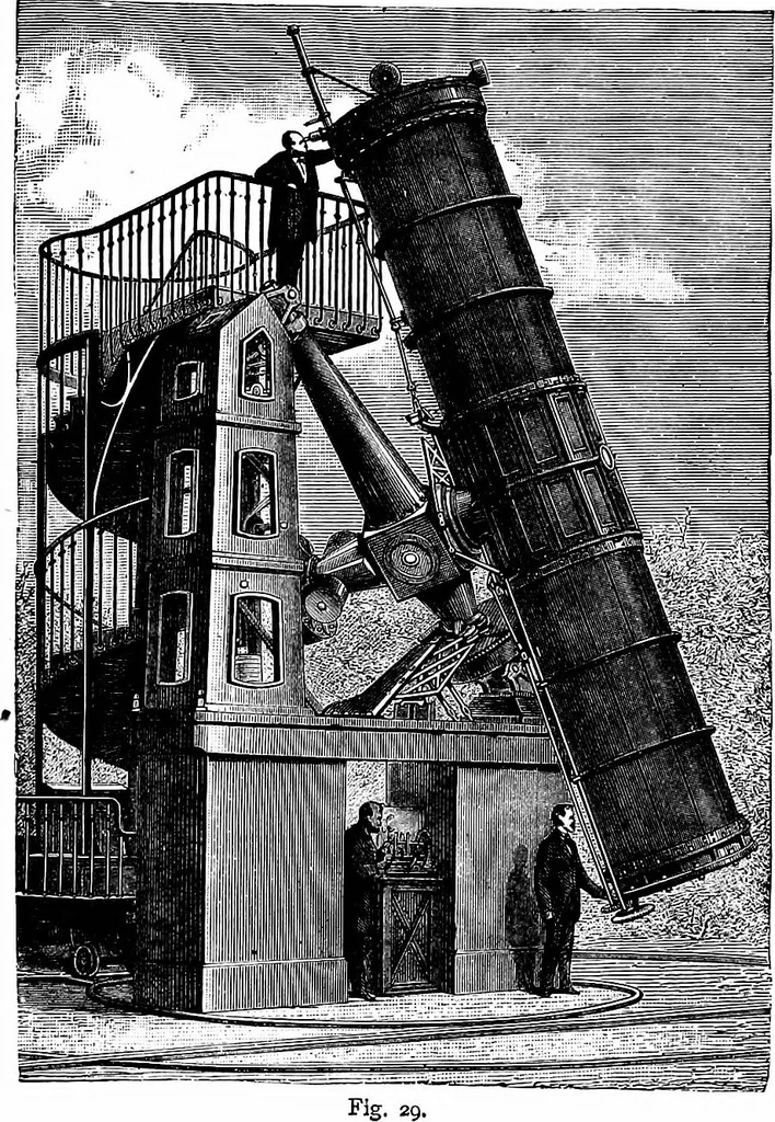 An illustration from The heavens above: a popular handbook of astronomy, 1882, leaf 45
