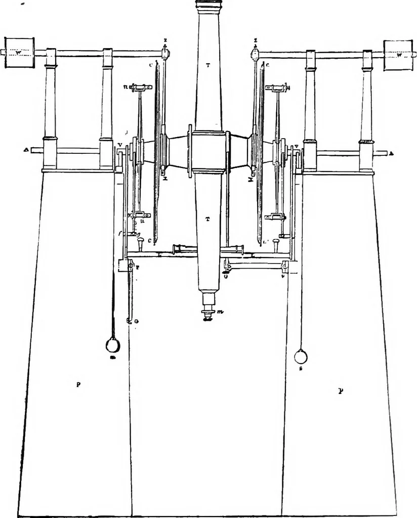 An illustration from Astronomy for students and general readers, 1880, leaf 105