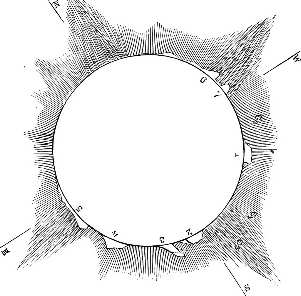 An illustration from Astronomy for students and general readers, 1880, leaf 322