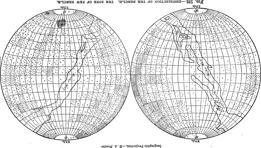 An illustration from Astronomy for students and general readers, 1880, leaf 487