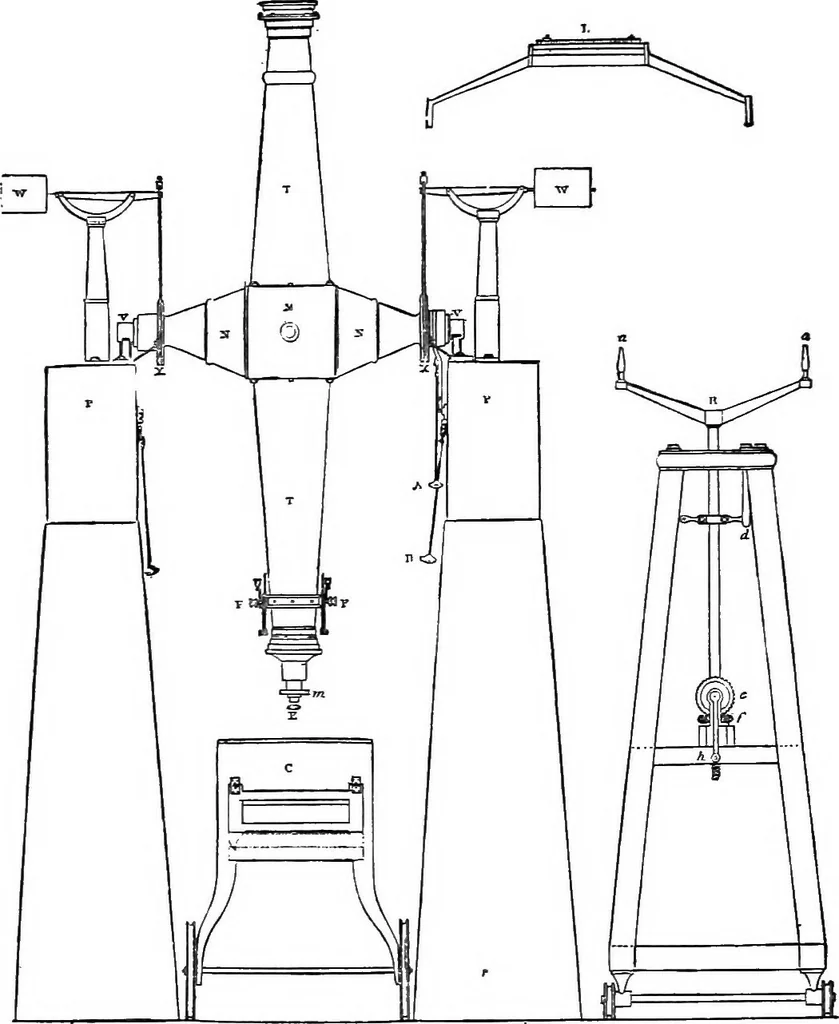 An illustration from Astronomy for students and general readers, 1880, leaf 95