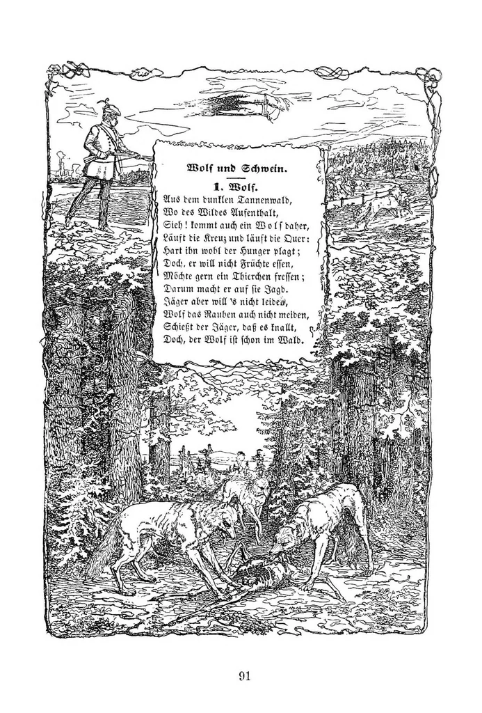 An illustration from The songs and music of Friedrich Froebel's Mother play (Mutter und kose Lieder), 1895, leaf 114
