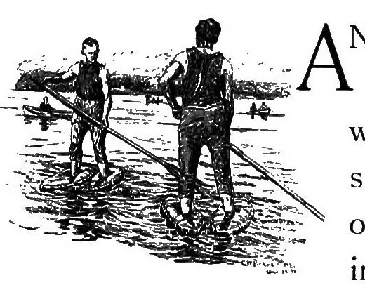 An illustration from The book of athletics and out-of-door sports : containing practical advice and suggestions from college team-captains and other amateurs, on foot-ball, base-ball, tennis, rowing, golf, sprinting, bicycling, swimming, skating, yachting, etc., 1895, leaf 206