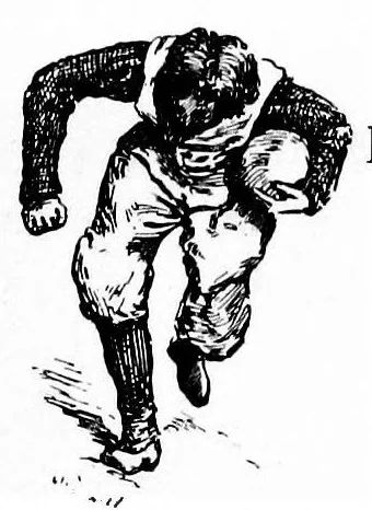 An illustration from The book of athletics and out-of-door sports : containing practical advice and suggestions from college team-captains and other amateurs, on foot-ball, base-ball, tennis, rowing, golf, sprinting, bicycling, swimming, skating, yachting, etc., 1895, leaf 24