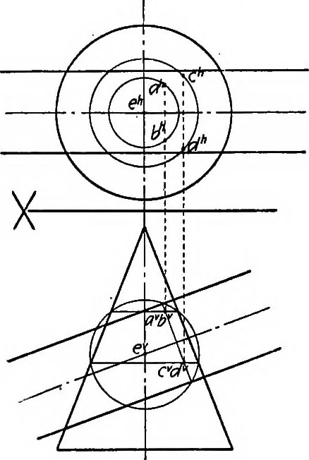 An illustration from Descriptive geometry, 1918, leaf 101
