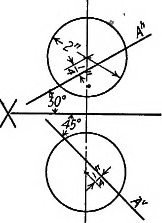 An illustration from Descriptive geometry, 1918, leaf 103