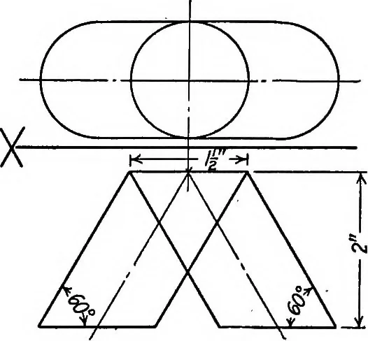 An illustration from Descriptive geometry, 1918, leaf 103