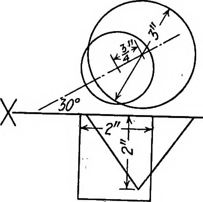 An illustration from Descriptive geometry, 1918, leaf 104