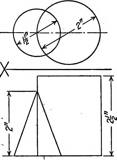 An illustration from Descriptive geometry, 1918, leaf 104