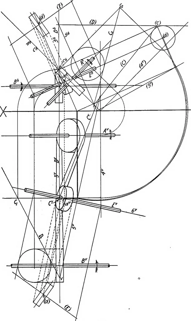 An illustration from Descriptive geometry, 1918, leaf 115