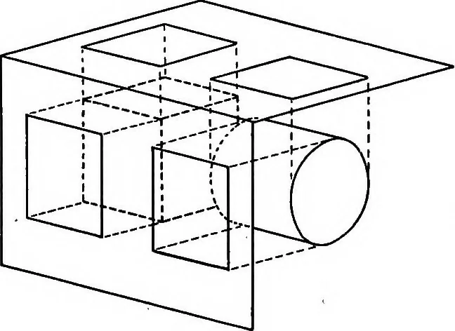 An illustration from Descriptive geometry, 1918, leaf 24