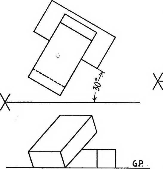 An illustration from Descriptive geometry, 1918, leaf 92