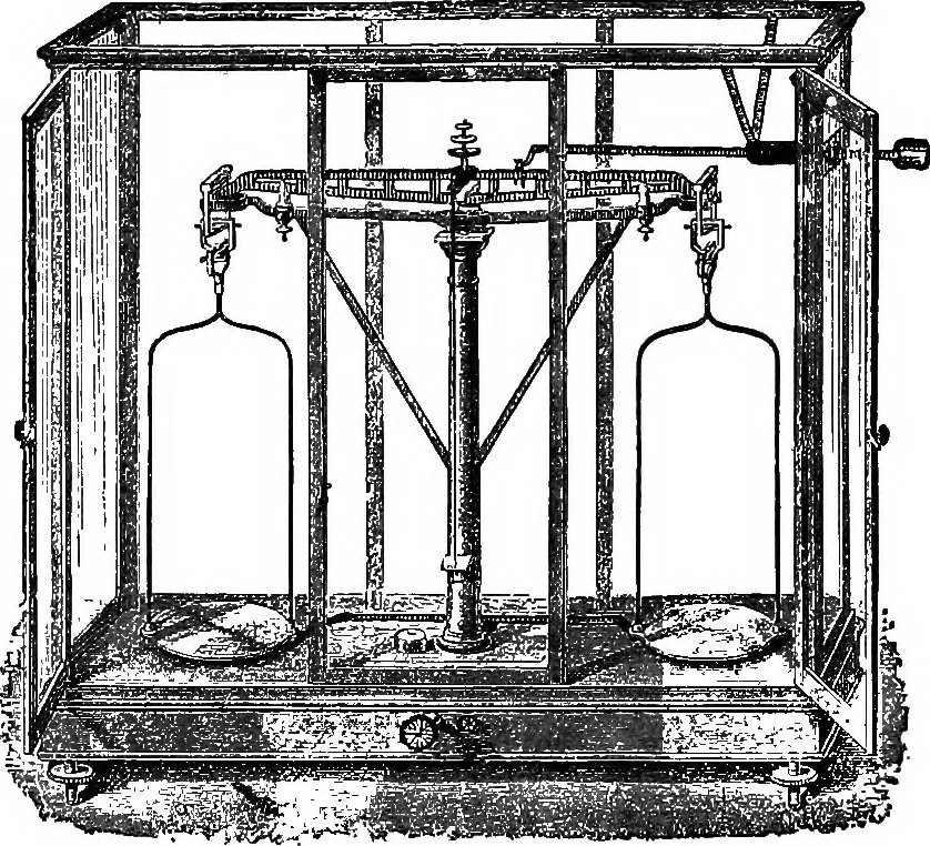 An illustration from A course of experiments in physical measurement, 1897, leaf 599
