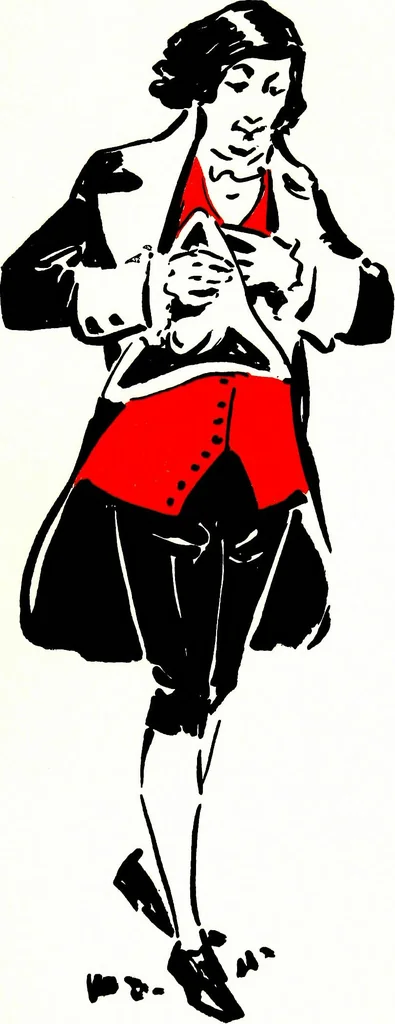 An illustration from The spring book of B. Kuppenheimer & Co. : illustrating a new century of clothing-radically different from the old-and incidentally depicting the more striking chances in men's wear during the past one hundred year, 1900, leaf 15