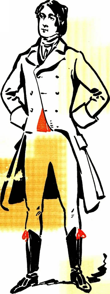 An illustration from The spring book of B. Kuppenheimer & Co. : illustrating a new century of clothing-radically different from the old-and incidentally depicting the more striking chances in men's wear during the past one hundred year, 1900, leaf 35