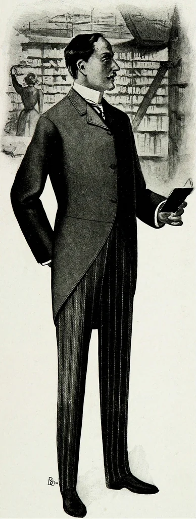 An illustration from The spring book of B. Kuppenheimer & Co. : illustrating a new century of clothing-radically different from the old-and incidentally depicting the more striking chances in men's wear during the past one hundred year, 1900, leaf 40