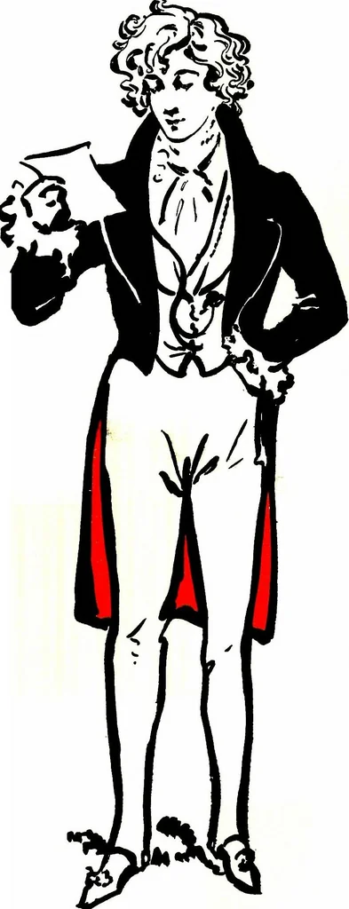 An illustration from The spring book of B. Kuppenheimer & Co. : illustrating a new century of clothing-radically different from the old-and incidentally depicting the more striking chances in men's wear during the past one hundred year, 1900, leaf 47