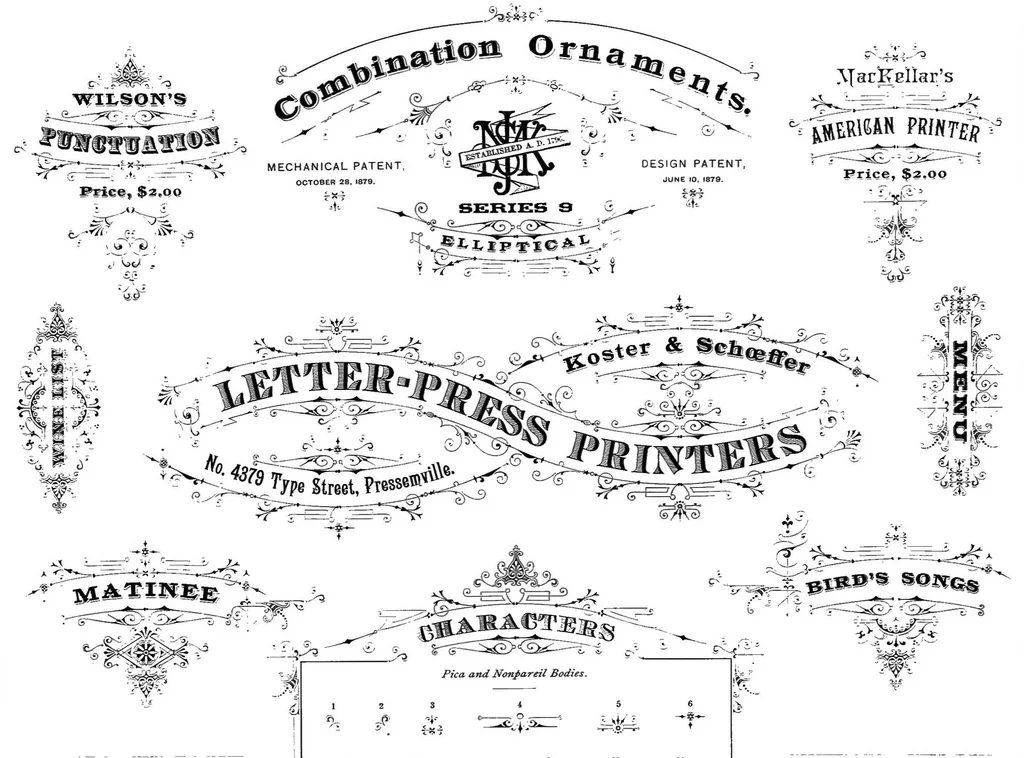 An illustration from Eleventh book of specimens of printing types and every requisite for typographical use and adornment, 1885, leaf 679