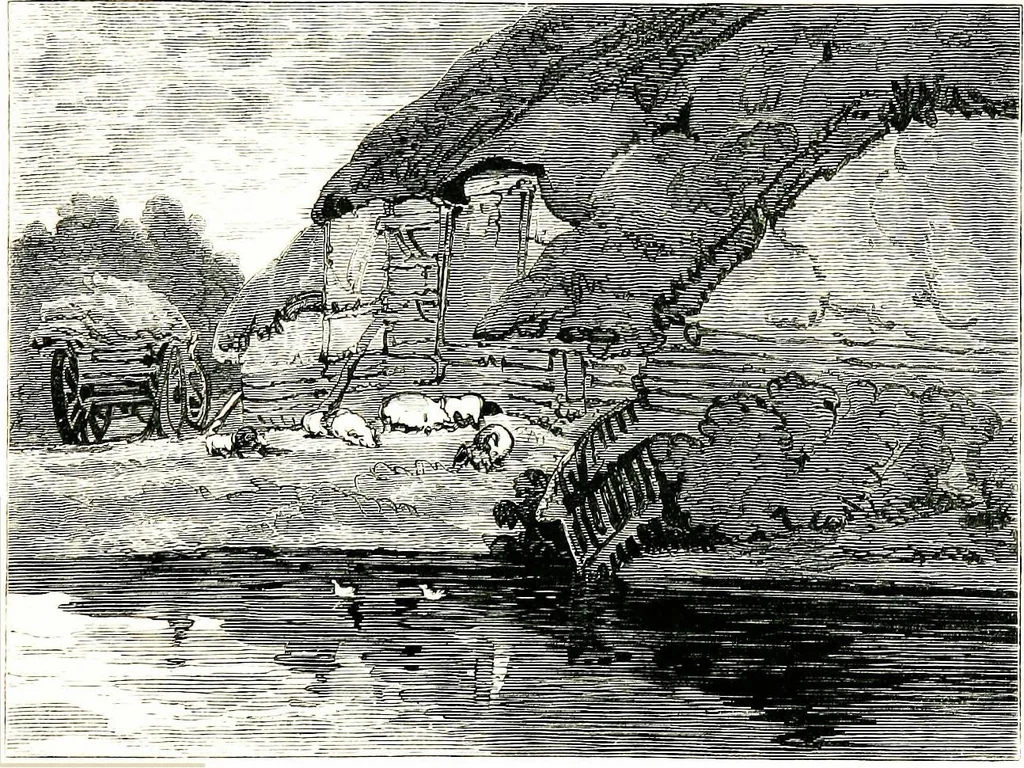 An illustration from The art of sketching from nature, 1871, leaf 108