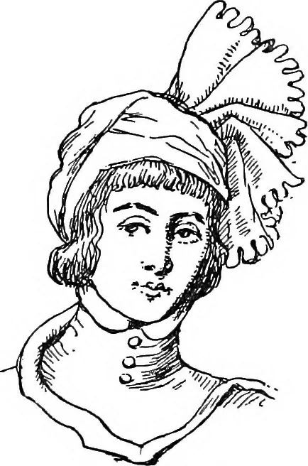 An illustration from The heritage of dress; being notes on the history and evolution of clothes, 1908, leaf 204
