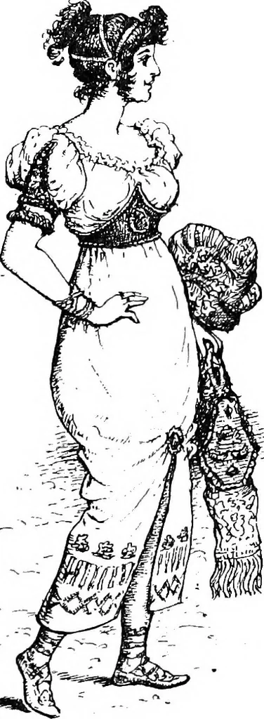 An illustration from The heritage of dress; being notes on the history and evolution of clothes, 1908, leaf 400