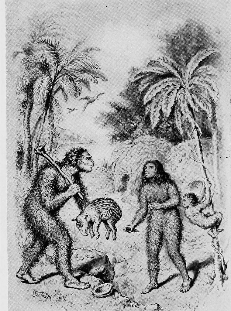 An illustration from The heritage of dress; being notes on the history and evolution of clothes, 1908, leaf 9