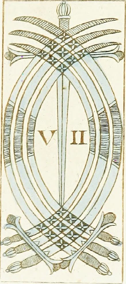 An illustration from A descriptive catalogue of playing and other cards in the British museum, accompanied by a concise general history of the subject and remarks on cards of divination and of a politico-historical character, 1876, leaf 488