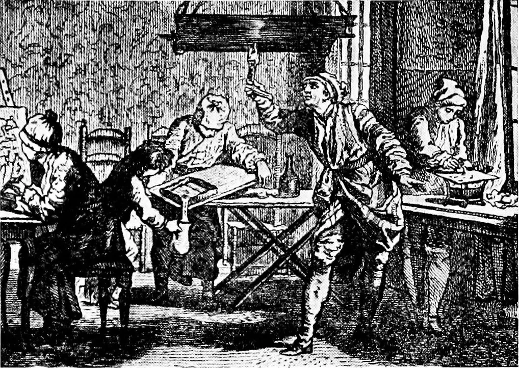 An illustration from The graphic arts; modern men and modern methods, 1921, leaf 170