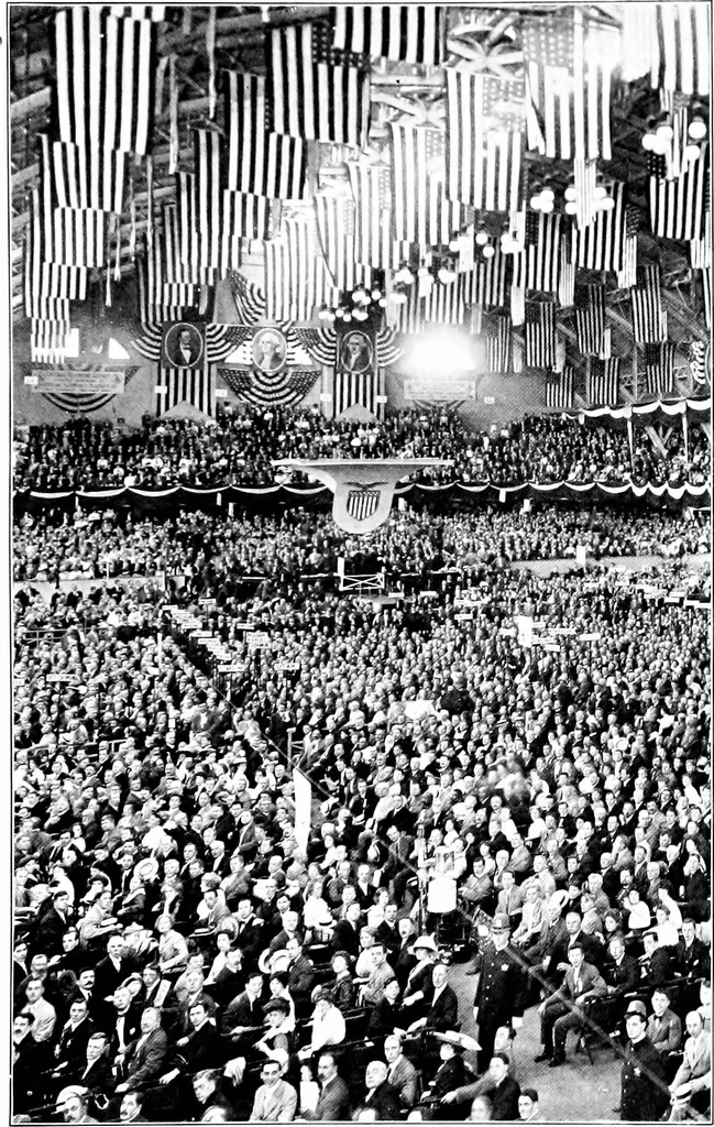 An illustration from Presidential nominations and elections; a history of American conventions, national campaigns, inaugurations and campaign caricature, with numerous illustrations, 1916, leaf 170