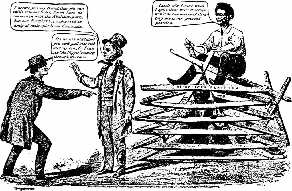 An illustration from Presidential nominations and elections; a history of American conventions, national campaigns, inaugurations and campaign caricature, with numerous illustrations, 1916, leaf 220
