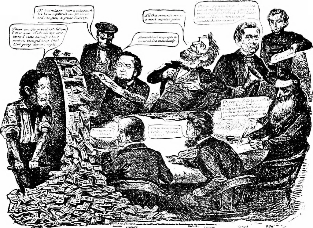 An illustration from Presidential nominations and elections; a history of American conventions, national campaigns, inaugurations and campaign caricature, with numerous illustrations, 1916, leaf 236