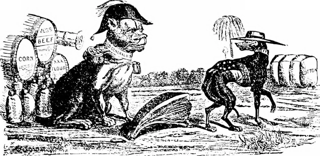 An illustration from Presidential nominations and elections; a history of American conventions, national campaigns, inaugurations and campaign caricature, with numerous illustrations, 1916, leaf 246