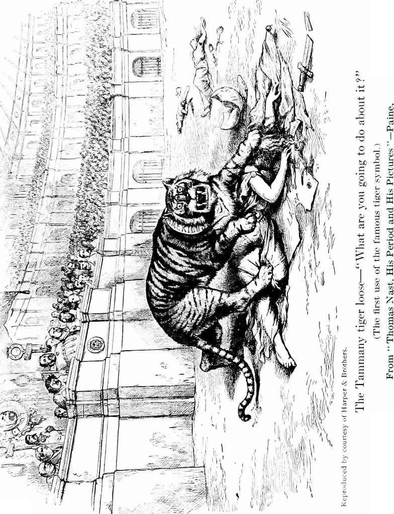 An illustration from Presidential nominations and elections; a history of American conventions, national campaigns, inaugurations and campaign caricature, with numerous illustrations, 1916, leaf 270