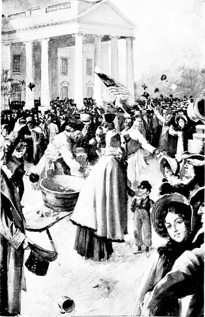 An illustration from Presidential nominations and elections; a history of American conventions, national campaigns, inaugurations and campaign caricature, with numerous illustrations, 1916, leaf 40