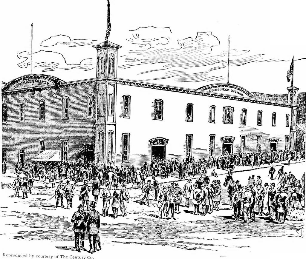 An illustration from Presidential nominations and elections; a history of American conventions, national campaigns, inaugurations and campaign caricature, with numerous illustrations, 1916, leaf 68